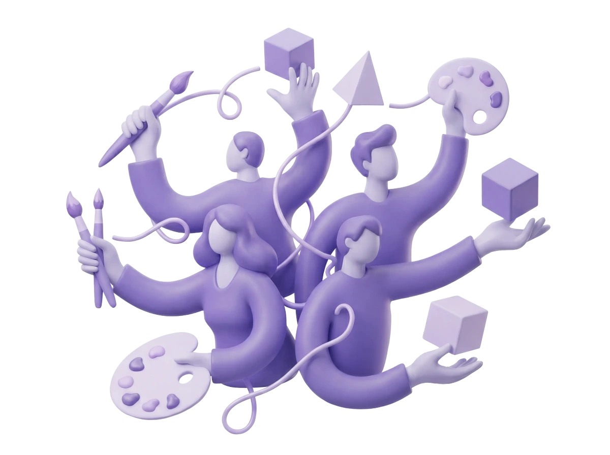 Courses — creative tools, painting palette and 3D modelling
